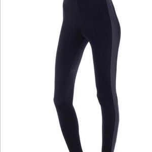 LYSSE’ Crushed Velvet Tuxedo Stripe Leggins